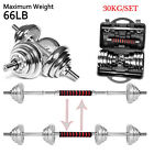 Adjustable Weight Dumbbell Set Home Body Fitness Workout ALL Metal Plates 66lb