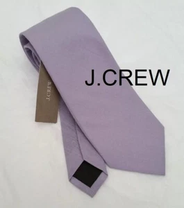 "Corbata de cuello redondo J.CREW algodón sólido lavanda púrpura lila verano boda delgada 3" - Imagen 1 de 6