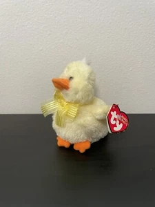 TY Basket Beanie Billingham Yellow Duck 4” Plush Easter Baby Duckling Mini NEW - Picture 1 of 5