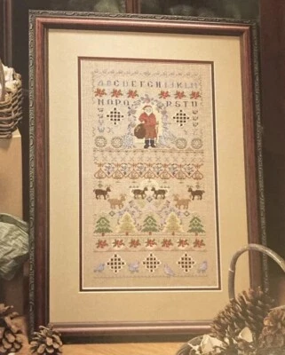 Vtg Rare Christmas in Cross-Stitch Hardanger Sampler 1989 pattern only - Image 1 of 2