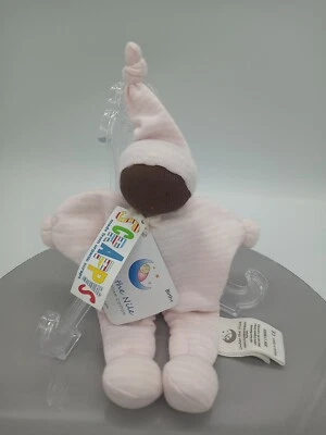 Peluche Under the Nile 8" Baby Buddy Rag Muñeca Lovey Suave Orgánico Rosa Oscuro Foto 1 de 4