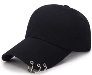 Kpop Hat Ring Baseball-Cap - Suga-Snapback Baseball Cap with One Size, Black - Picture 1 of 2