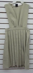 Girls French Toast Uniform Khaki V-Neck Pleated Jumper Dress Size 16 - 20 - Picture 1 of 4