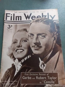 Vintage FILM WEEKLY Magazine 31 OCTOBER 1936 W Powell J Arthur Chaplin Hepburn - Picture 1 of 9