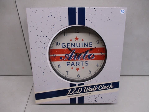 Genuine Auto Parts 14" LED Wall Hanging Clock Lot 1 Cover