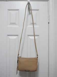 (1) NWT Calvin Klein Cute Nude Pebble Leather Small Crossbody Bag *FREE SHIP* - Picture 1 of 12