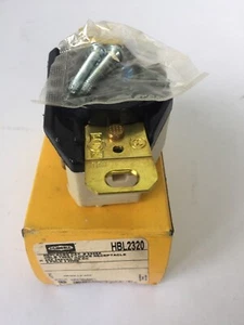 HUBBELL HBL2320 HBL TWIST-LOCK RECEPTACLE 20A 250V AC OR DC 2 POLE 3 WIRE - Picture 1 of 9