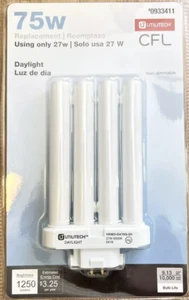 UTILITECH 27W 75W Daylight 4 Pin/Prong 1250 Lumens CFL Bulb 0933411 NEW & SEALED - Picture 1 of 2