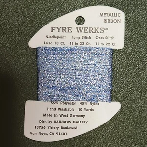 Fyre Werks Metallic Ribbon Rainbow Gallery Needlepoint Cross Stitch Vintage - Picture 1 of 23