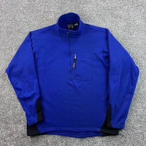Vintage Patagonia Regulator R Fleece Jacket Mens Large Blue 1/4 Zip Polartec - Picture 1 of 6