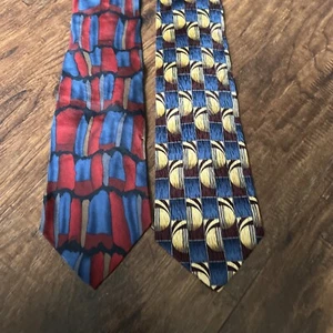 2-Cocktail Collection 100% Silk Neck Tie 4W hanger 11 - Picture 1 of 11