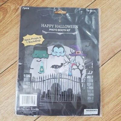 Nuevo kit de fotomatón HAPPY HALLOWEEN - 6 piezas accesorios y telón de fondo MARCAS DE IMPULSO Foto 1 de 4