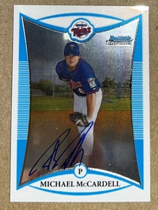 2008 Bowman Chrome Prospects Michael McCardell Twins Autograph Auto Card - Picture 1 of 2