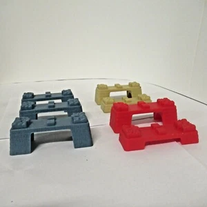 Thomas & seine Freunde Trackmaster Gleisstücke Stützstufen Set blau, rot, hellbraun - Bild 1 von 2