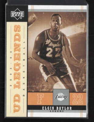 2003-04 Upper Deck Legends Throwback #46 Elgin Baylor Los Angeles Lakers Foto 1 de 2