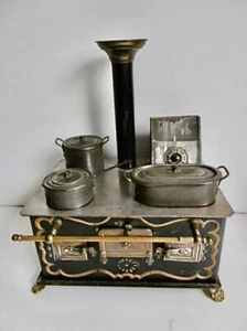 RARE JOUET SUPERBE CUISINIÈRE À ALCOOL EN TÔLE TOUT D'ORIGINE COMPLET TBE - 1900 - Imagen 1 de 20