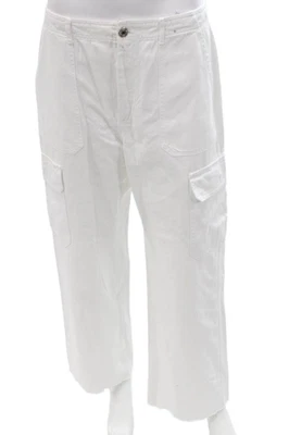 Pantalones cargo Zara unisex botones blancos lisos ejército usados talla 10 Foto 1 de 4