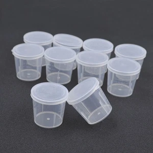 10pz Misurini Plastica per Laboratorio Chimica Cucina Strumento Misura Liquidi 30ml  - Foto 1 di 7