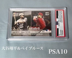 PSA 10 Shohei Ohtani Babe Ruth Collaboration Rookie Card Topps Now MOW1 Japan - Picture 1 of 4