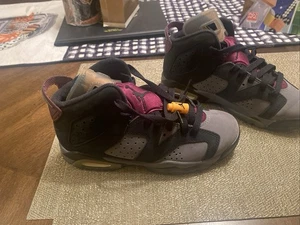 Air Jordan 6 Retro (GS) Black/Bordeaux-Lt Graphite Youth Size 3.5Y Xmas Gift - Picture 1 of 10
