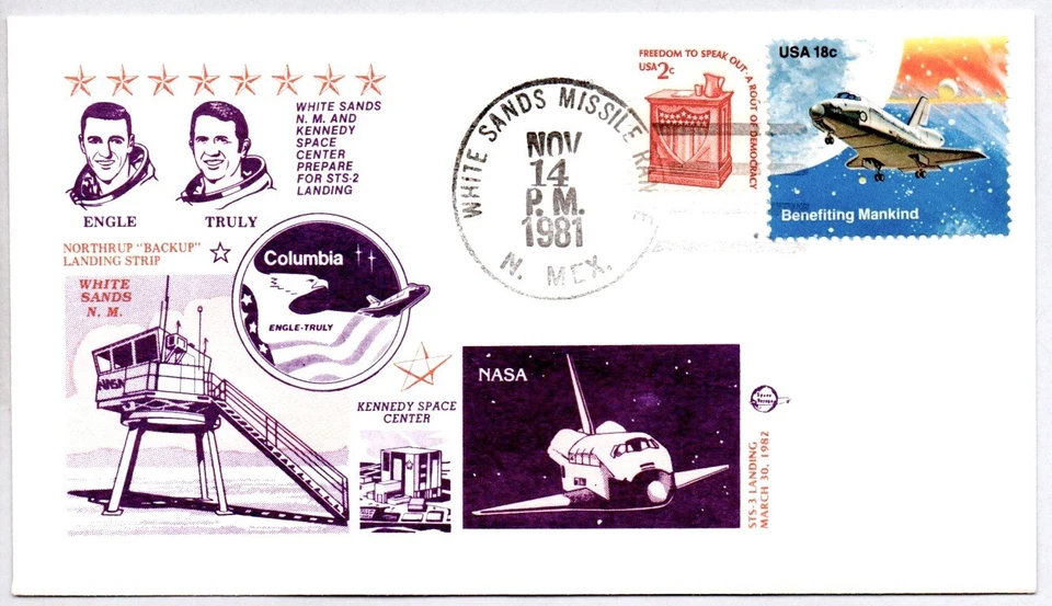 TRANSBORDADOR ESPACIAL NASA COLUMBIA STS-2 ATERRIZAJE 14/11/81 ARENAS BLANCAS ALCANCE DE MISILES CASI NUEVO Foto 1 de 1