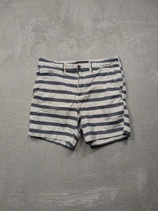 American Eagle Extreme Flex pantaloncino chino a righe uomo W30 blu bianco - Foto 1 di 9