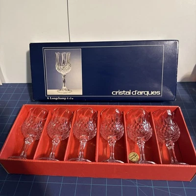 Juego De Colección De 6 Cristal d’Arques Longchamp 6cl. Gafas cordiales de licor de cristal Foto 1 de 3