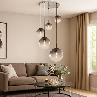 LED Appesa Lampada Sospensione Dormire Ospiti Camera Filamento Vetro Sfera - Immagine 1 di 4