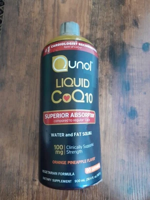 Qunol Líquido CoQ10 100mg, Suplemento Natural Absorción Superior Naranja Piña Foto 1 de 4