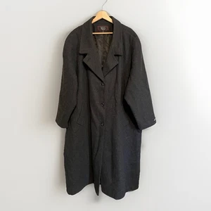 Soprabito lana doppiopetto VNT 26 più grigio antracite lungo trench classico - Foto 1 di 8