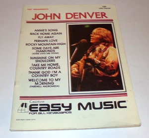 John Denver Sheet Music 1982 Casiotone Easy Music For All Keyboards - Bild 1 von 7
