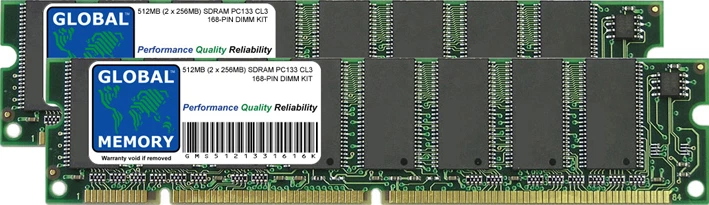 512MB 2x256MB SDRAM PC133 168-PIN SDRAM KIT FOR YAMAHA DTXTREME III DRUM kit - Image 1 of 1