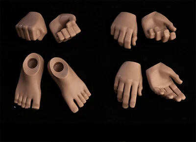 1/6 Scale Cartoon Hands Foot Feet for 12" Male Action Figure Soldiers Model Toys - Image 1 of 4