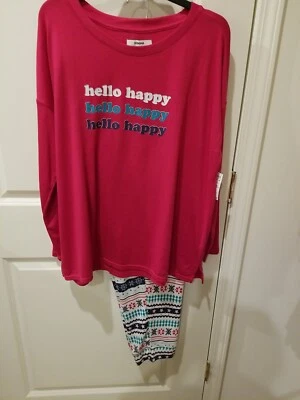 Conjunto de pijama rojo manga larga Sonoma para mujer talla XXL Foto 1 de 2