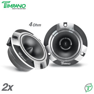 2x Timpano 600W Car Audio Tweeters TPT-ST2 CHROME 3.85" Shallow Bullet 4 Ohm