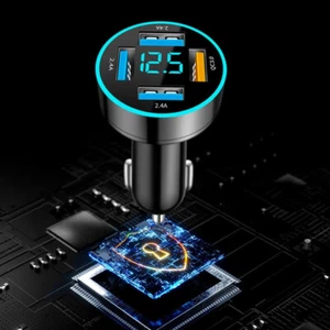66W 4 Ports PD Quick Charge USB Car Charger Fast Charging 3.0 USB C For IPhone - Zdjęcie 1 z 21