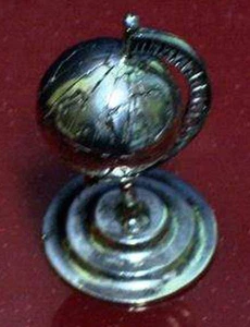 Mappamondo girevole argento 800 punzonato - Foto 1 di 1