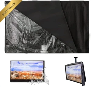 Outdoor TV Cover Clear Front Waterproof 40-42" Remote Pocket - Picture 1 of 12