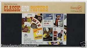 'Stampex Limited Ed 2016 mini hoja carteles GPO clásicos ""Stampex Overprint"" + PHQ - Imagen 1 de 8
