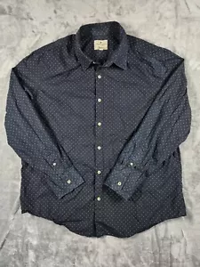 American Eagle Shirt Men’s XXL Chambray Classic Fit Polka Dot Black Long Sleeve - Picture 1 of 15