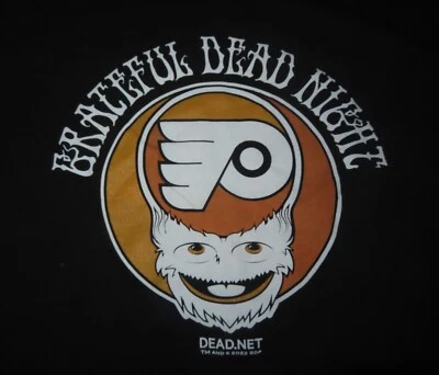 2022 "GRATEFUL DEAD Night" (XL) T-Shirt PHILADELPHIA FLYERS Jerry Garcia HOCKEY - Image 1 of 2