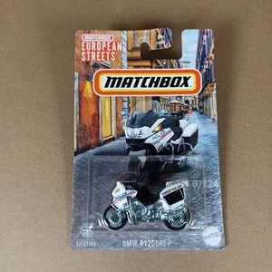 Matchbox 2024 European Streets #7 BMW R1200 RT-P Police White - Picture 1 of 3