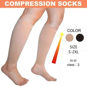 1 Pair Compression Calf Sleeve Running Leg Support Brace Sport Shin Splint Socks - Picture 1 of 21