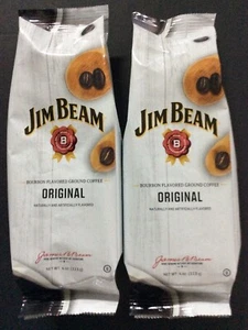 2 Beutel 4oz. Jim Beam Original Bourbon aromatisierter gemahlener Kaffee ~ tolle Geschenkidee - Bild 1 von 3