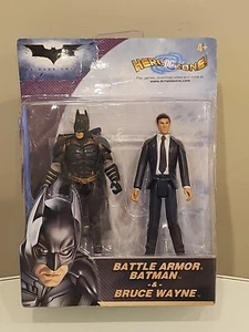DC Hero Zone Battle Armor Batman & Bruce Wayne 2 Figures Set Mattel - Picture 1 of 3