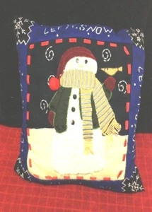 Mohawk Home Plush Decorative Let It Snow Snowman Holiday Christmas Pillow Throw - Picture 1 of 8