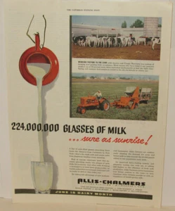 Original 1955 Allis Chalmers Tractors Magazine Ad - Picture 1 of 2