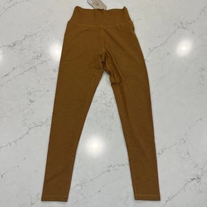 Prana NEW Becksa Ribbed Leggings Womens Medium Spiced Heather Yoga Stretch - Picture 1 of 10