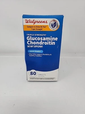 Walgreens 葡萄糖胺软骨素片三重强度 - 80 片有效期至 01/26 — 第 1/4 张图片