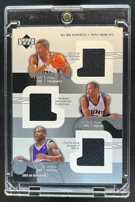 Camiseta deportiva 2003-04 Upper Deck Honor Roll Stoudemire Marion Marbury Warm Ups AS/MA/SM Foto 1 de 2